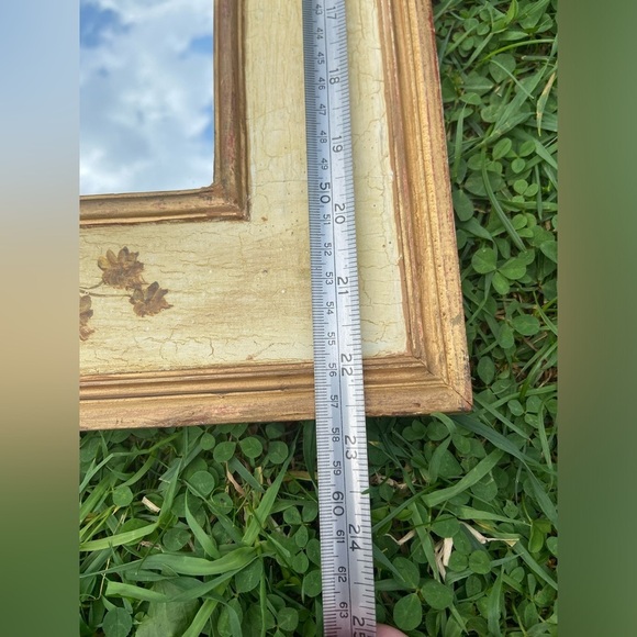 Hand Painted delicate flowers Vintage‎ Mirror gold and earthy tones cottagecore - Picture 9 of 14